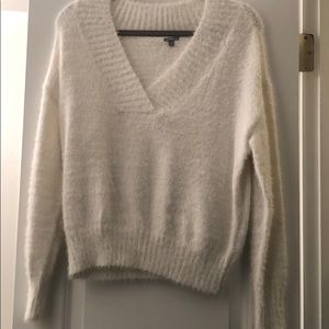 White Charlotte Russe V-neck sweater (worn once)